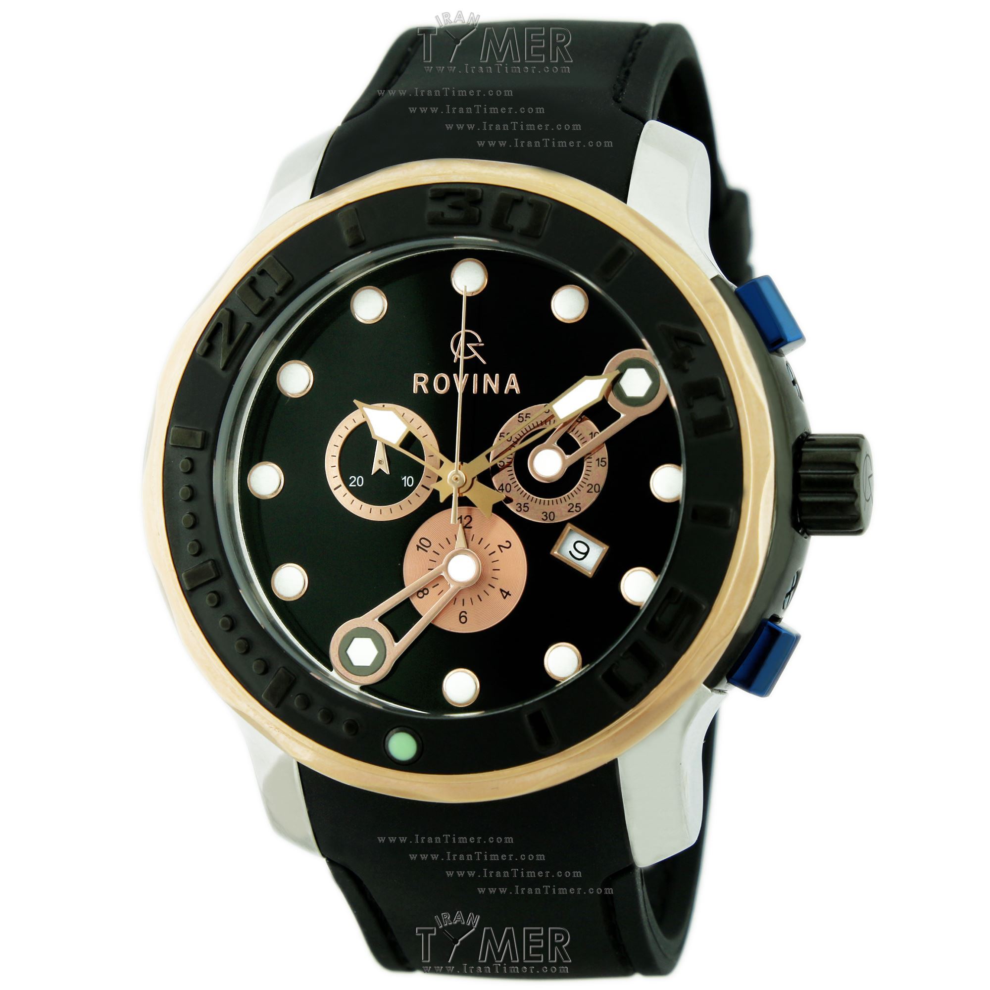 قیمت و خرید ساعت مچی مردانه رُوینا(ROVINA) مدل 66108G2SB اسپرت | اورجینال و اصلی