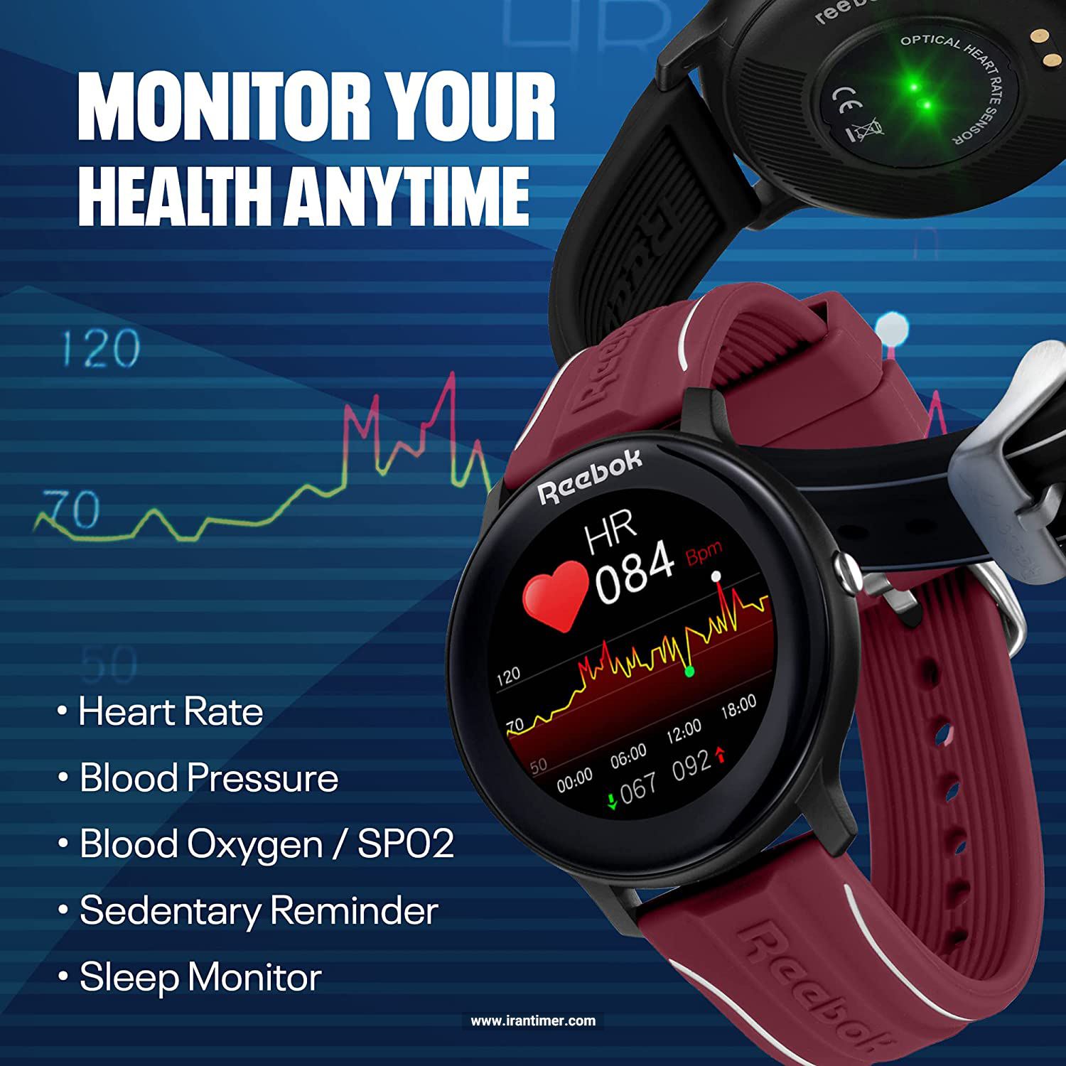 قیمت و خرید ساعت مچی مردانه زنانه ریباک(REEBOK) مدل RV-ATF-U0-PBIB-BB اسپرت | اورجینال و اصلی