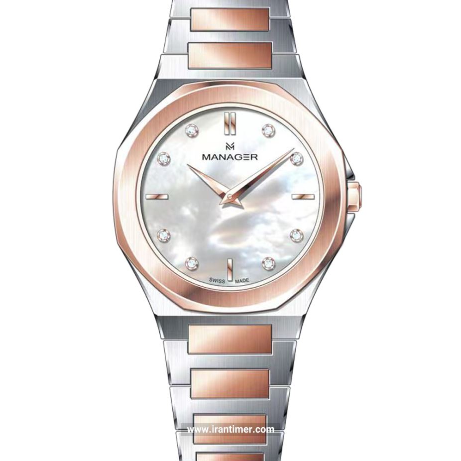 قیمت و خرید ساعت مچی زنانه منیجر(MANAGER) مدل MAN-RW-210-BRM کلاسیک | اورجینال و اصلی