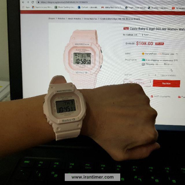 قیمت و خرید ساعت مچی زنانه کاسیو (CASIO) بیبی جی مدل BGD-560-4DR اسپرت | اورجینال و اصلی