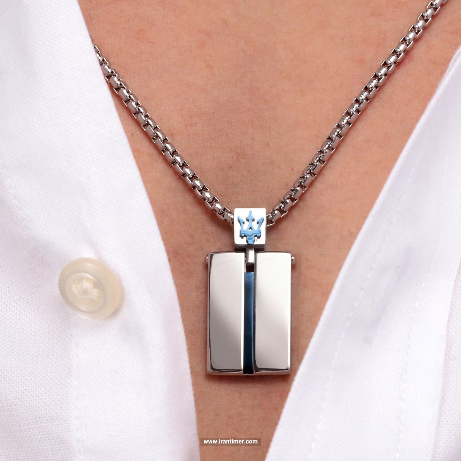 قیمت و خرید گردنبند مردانه مازراتی(MASERATI) مدل JM121ATK07 کلاسیک | اورجینال و اصلی