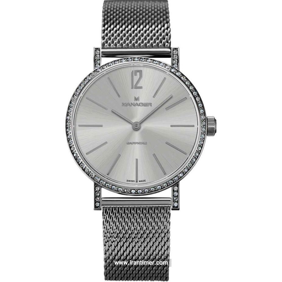 قیمت و خرید ساعت مچی زنانه منیجر(MANAGER) مدل MAN-PA-03-SM فشن | اورجینال و اصلی