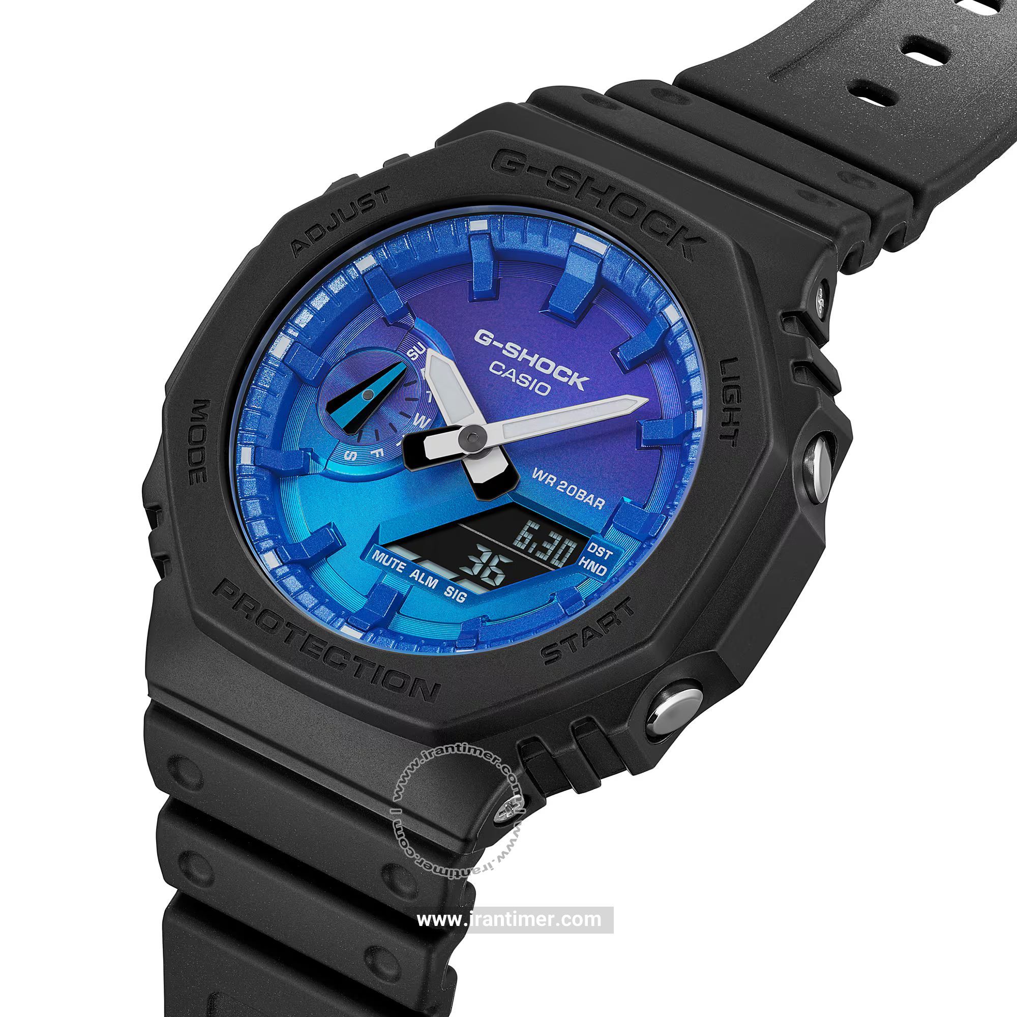 قیمت و خرید ساعت مچی مردانه کاسیو (CASIO) جی شاک مدل GA-2100FL-1ADR اسپرت | اورجینال و اصلی