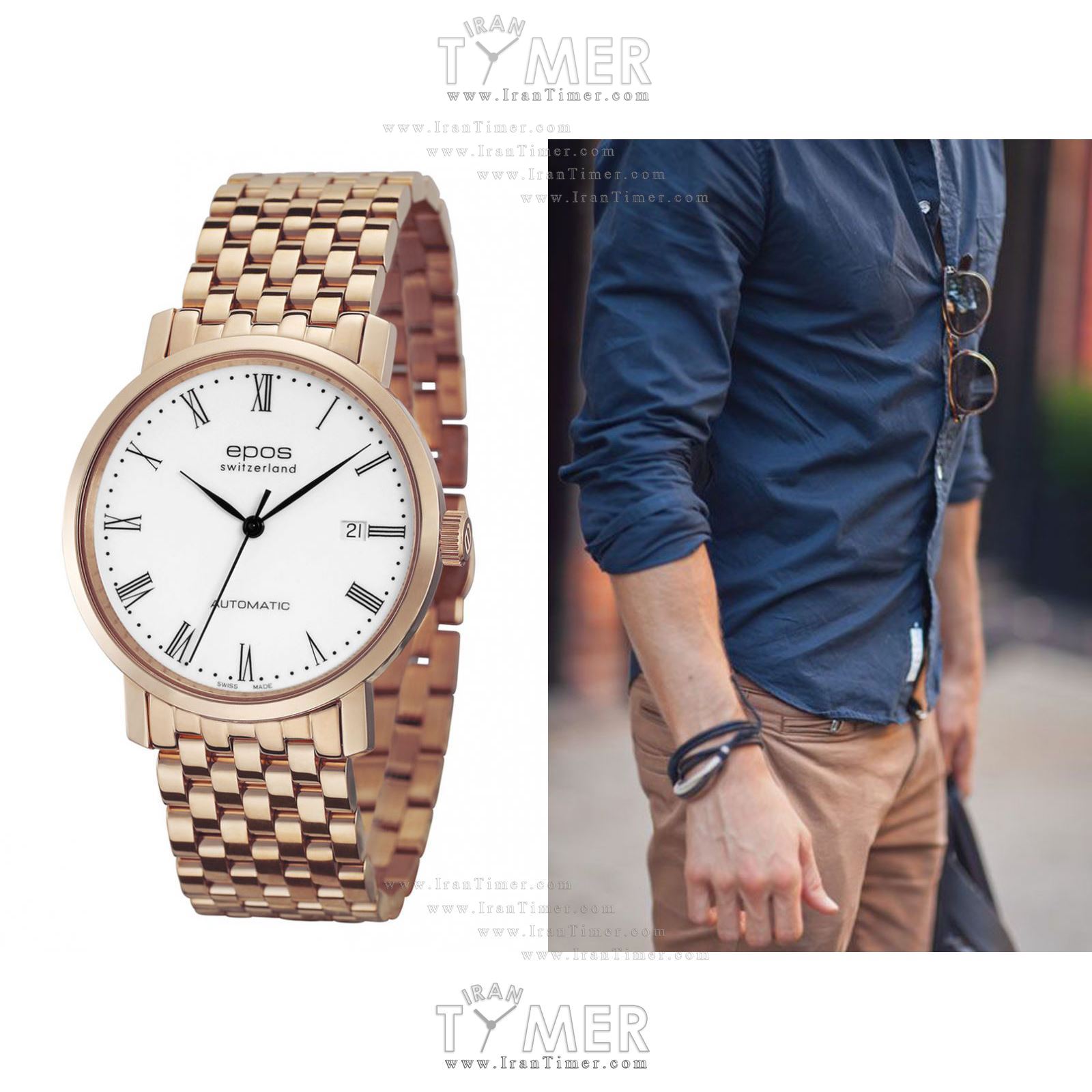 قیمت و خرید ساعت مچی مردانه ایپوز(EPOS) مدل 3387.152.24.20.34 کلاسیک | اورجینال و اصلی