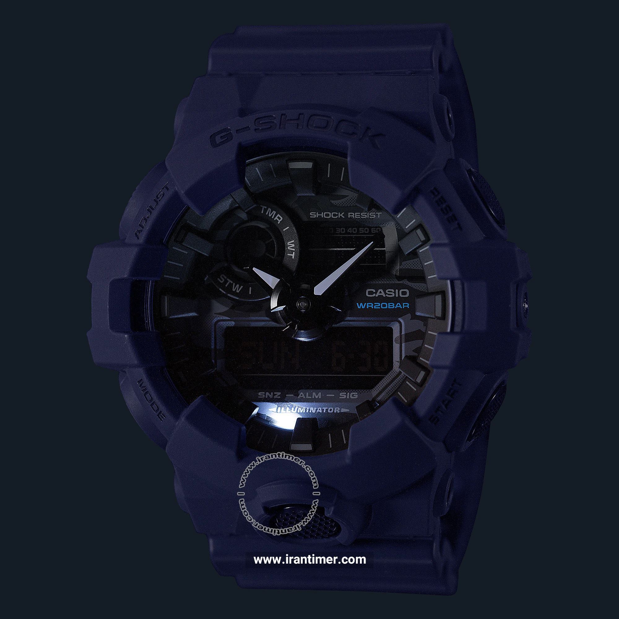 قیمت و خرید ساعت مچی مردانه کاسیو (CASIO) جی شاک مدل GA-700CA-2ADR اسپرت | اورجینال و اصلی