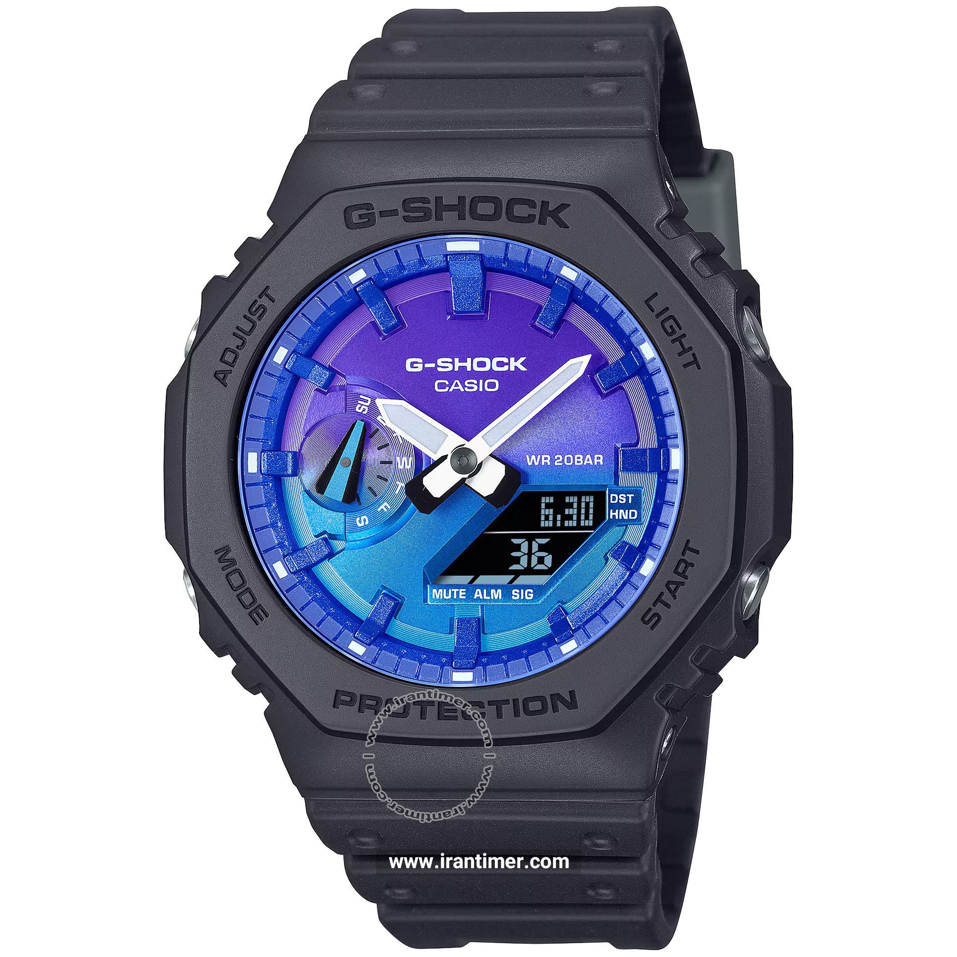 قیمت و خرید ساعت مچی مردانه کاسیو (CASIO) جی شاک مدل GA-2100FL-1ADR اسپرت | اورجینال و اصلی