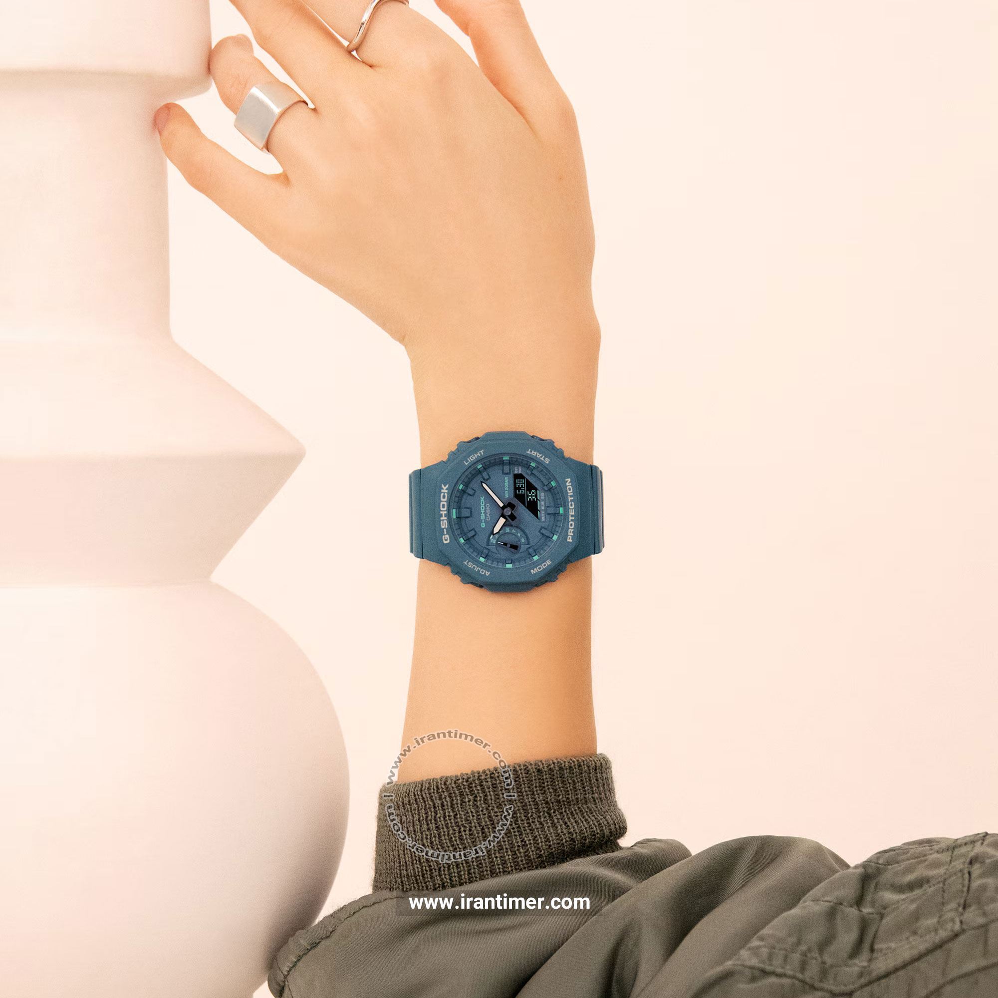 قیمت و خرید ساعت مچی زنانه کاسیو (CASIO) جی شاک مدل GMA-S2100GA-3ADR اسپرت | اورجینال و اصلی