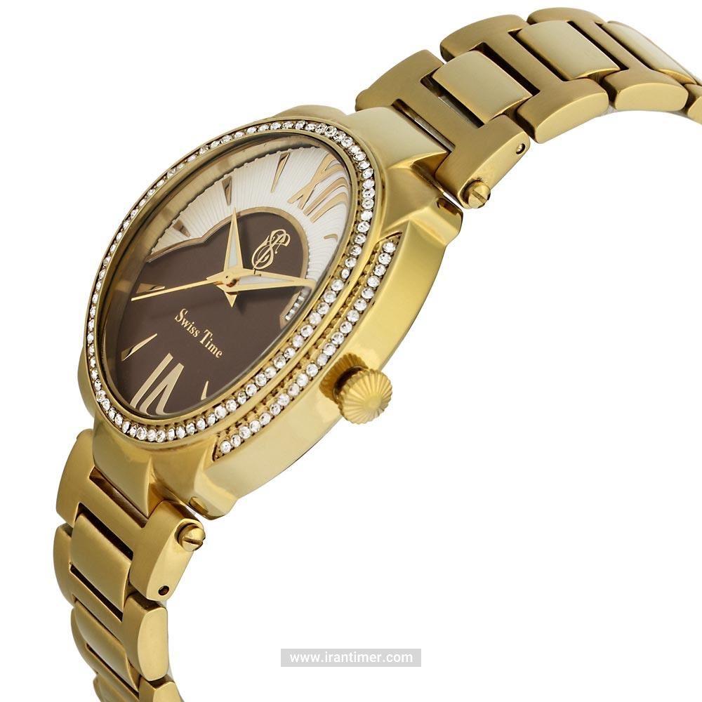 قیمت و خرید ساعت مچی زنانه سوئیس تایم(SWISS TIME) مدل ST 401-GP/Wh.Br فشن | اورجینال و اصلی
