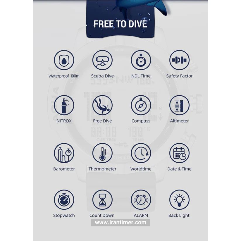 قیمت و خرید ساعت مچی مردانه نورث اج(North Edge) مدل AQUA ORANGE اسپرت | اورجینال و اصلی