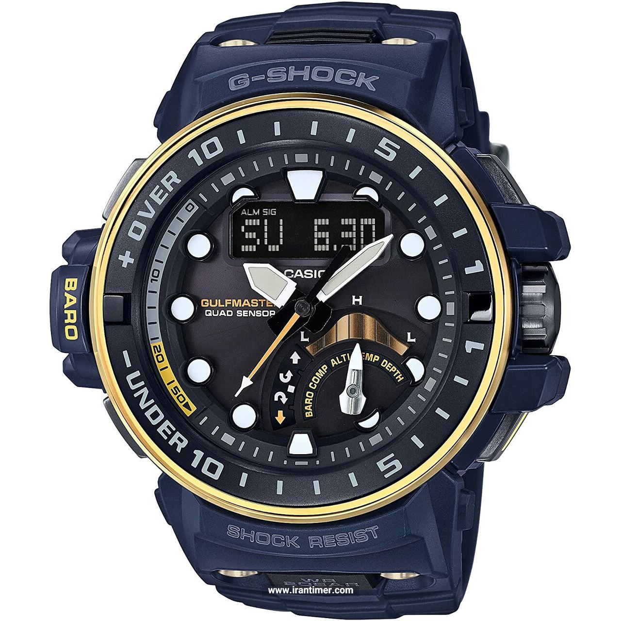 قیمت و خرید ساعت مچی مردانه کاسیو (CASIO) جی شاک مدل GWN-Q1000NV-2ADR اسپرت | اورجینال و اصلی