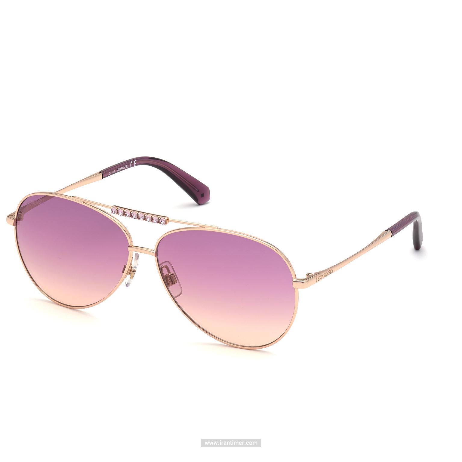 قیمت و خرید عینک آفتابی زنانه خلبانی (SWAROVSKI) مدل SK S 0308 28Z 60 | اورجینال و اصلی