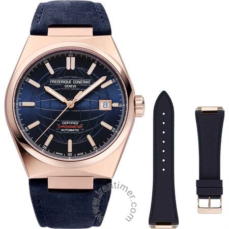 ساعت مچی مردانه کلاسیک بند چرم طبیعی، همراه با بند رابر، دارای 26 عدد سنگ قیمتی داخل موتور، 38 ساعت ذخیره انرژی