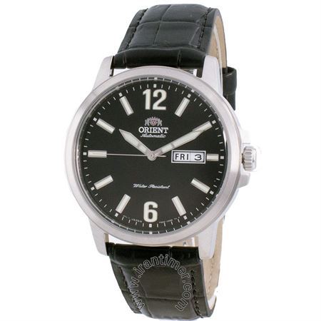 ساعت مچی مردانه کلاسیک بند چرم طبیعی، نمایش تاریخ و روز، اتوماتیک، سنگ قیمتی داخل موتور