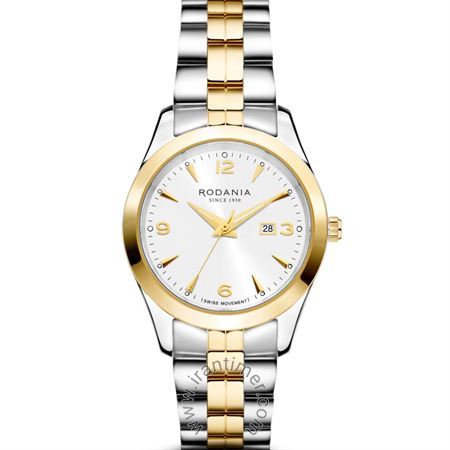 ساعت مچی زنانه کلاسیک تمام استیل، نمایش تاریخ، موتور سوئیسی