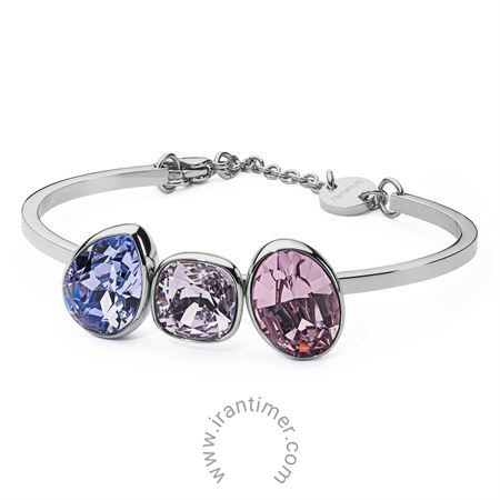 ساعت مچی دستبند زنانه فشن تمام استیل، نگین سواروسکی