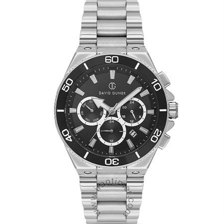 ساعت مچی مردانه کلاسیک بند استیل، نمایش تاریخ کامل، دو زمانه