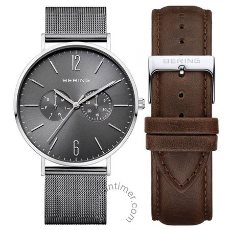 ساعت مچی مردانه کلاسیک تمام استیل، همراه با بند اضافه