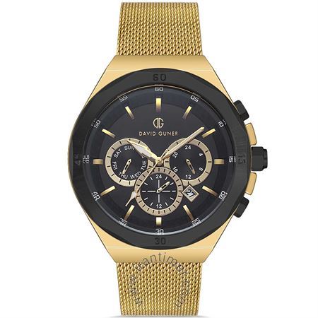 ساعت مچی مردانه کلاسیک بند استیل، نمایش تاریخ کامل، دو زمانه