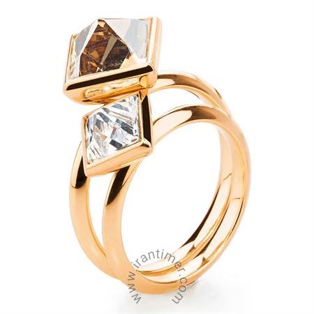 ساعت مچی انگشتر زنانه فشن تمام استیل، نگین سواروسکی