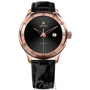 ساعت مچی مردانه کلاسیک بند چرم طبیعی، نمایش تاریخ، رنگPVD 