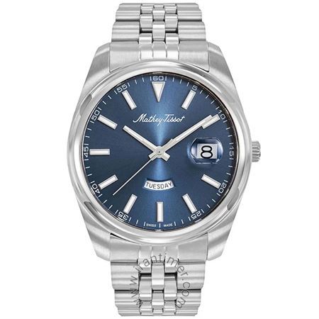 ساعت مچی مردانه کلاسیک تمام استیل، ست، موتور Ronda 517 Day-date