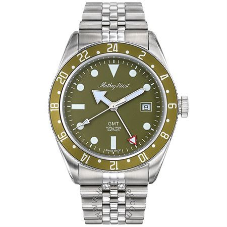 ساعت مچی مردانه کلاسیک تمام استیل، دو زمانه، نمایش تاریخ، RONDA 515 H24