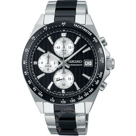 ساعت مچی مردانه کلاسیک تمام استیل، کرونوگراف، نمایش تاریخ، سرعت سنج