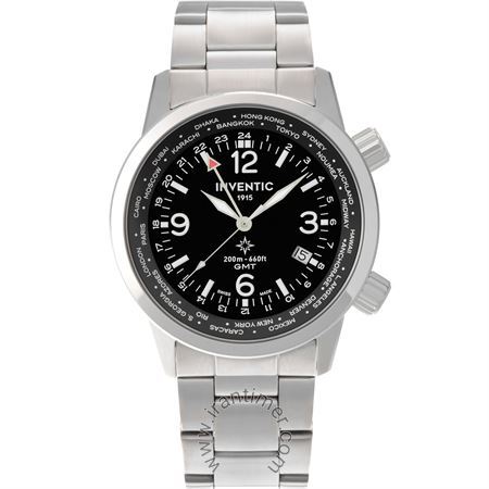 همه محصولات مردانه کلاسیک تمام استیل، نمایش تاریخ، دو زمانه، موتور Ronda 515-24H GMT