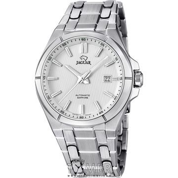 ساعت مچی مردانه کلاسیک تمام استیل، نمایش تاریخ، اتوماتیک، سنگ قیمتی داخل موتور