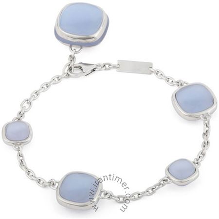 ساعت مچی دستبند زنانه فشن تمام نقره، سنگ کوارتز