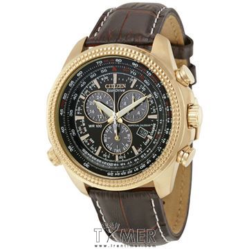 ساعت مچی مردانه کلاسیک بند چرمی، کرونوگراف، نمایش تاریخ، تقویم دائمی، اکو درایو، زنگ هشدار