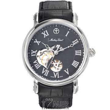 ساعت مچی مردانه کلاسیک بند چرم طبیعی، اتوماتیک، قلب باز، سنگ قیمتی داخل موتور، موتور سوئیس IT 10, 11 Lines