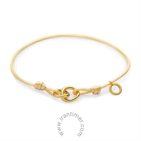 ساعت مچی دستبند زنانه کلاسیک پارچه و نقره 925 عیار