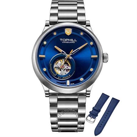 ساعت مچی مردانه کلاسیک تمام استیل، همراه با بند چرم طبیعی