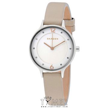ساعت مچی زنانه کلاسیک بند چرمی، نگین دار