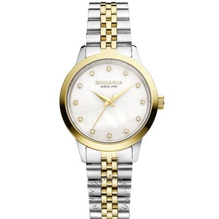 ساعت مچی زنانه کلاسیک تمام استیل، نگین دار