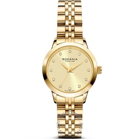 ساعت مچی زنانه کلاسیک تمام استیل، نگین دار، موتور سوئیسی