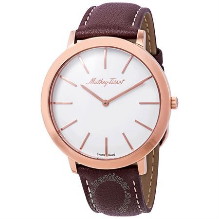 ساعت مچی مردانه کلاسیک بند چرم طبیعی، RONDA 762، رنگ PVD