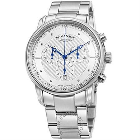 ساعت مچی مردانه کلاسیک تمام استیل، نمایش تاریخ، کرونوگراف