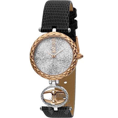 ساعت مچی زنانه کلاسیک بند چرمی، رنگ PVD، همراه با دستبند استیل
