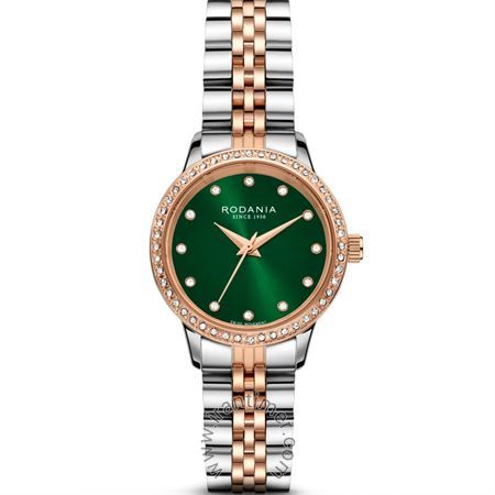 ساعت مچی زنانه فشن تمام استیل، نگین دار، موتور سوئیسی