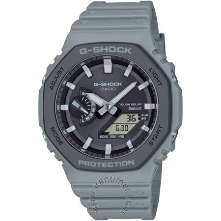 ساعت مچی مردانه اسپرت بند پلاستیکی، هوشمند، اتصال به موبایل از طریق بلوتوث و برنامه CASIO WATCHES، دارای دو نور پس زمینه