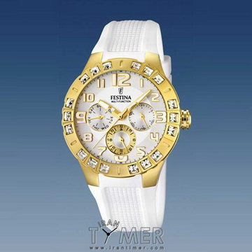 ساعت مچی زنانه فشن صفحه گرد نگین دار بند پی یو