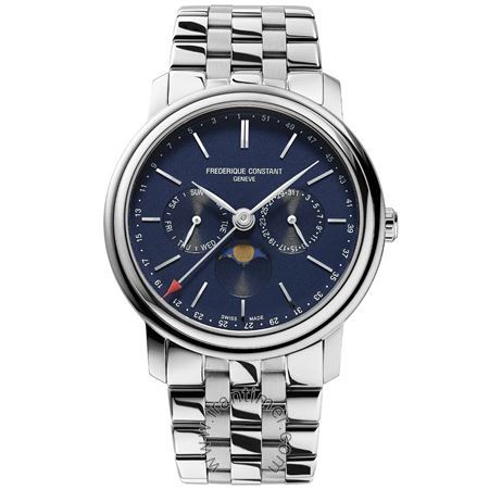 ساعت مچی مردانه کلاسیک تمام استیل، نمایش تعداد هفته های سال، مقاومت در برابر آب 60 متر، دارای 5 عدد سنگ قیمتی داخل موتور، موتور Ronda 706.B