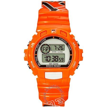 ساعت مچی دخترانه اسپرت تمام پلاستیک، نور پس زمینه، نمایش تاریخ کامل، دو زمانه، تایمر شمارش گر معکوس، زنگ هشدار