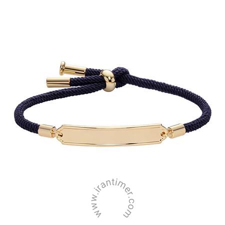 ساعت مچی دستبند زنانه کلاسیک پارچه و استیل، رنگ PVD