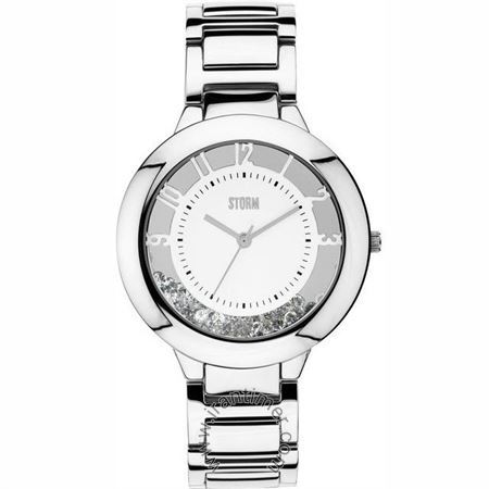 ساعت مچی زنانه کلاسیک تمام استیل ، نگین دار