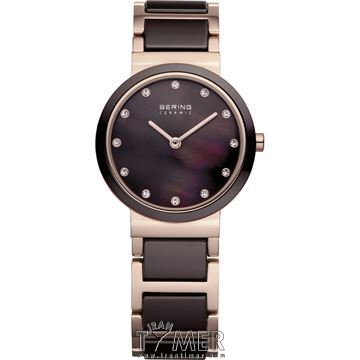 ساعت مچی زنانه کلاسیک فشن استیل و سرامیک، نگین دار