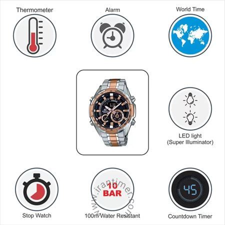 قیمت و خرید ساعت مچی مردانه کاسیو (CASIO) ادیفس(ادیفایس) مدل ERA-600SG-1A9VUDF کلاسیک | اورجینال و اصلی