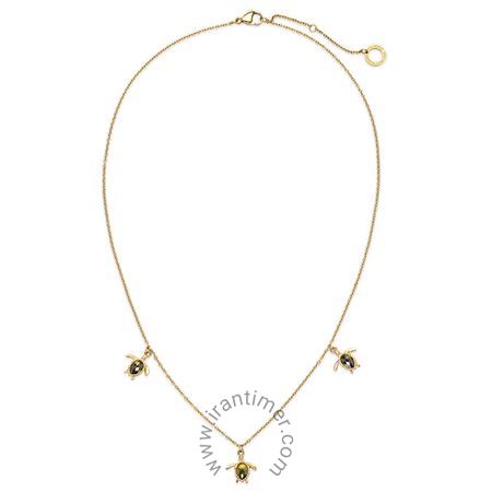 ساعت مچی گردنبند زنانه فشن تمام استیل، سنگ زیرکونیا، رنگ PVD